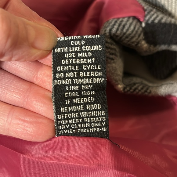 Pea Coat Black & White with Detachable Hood - Picture 11 of 12